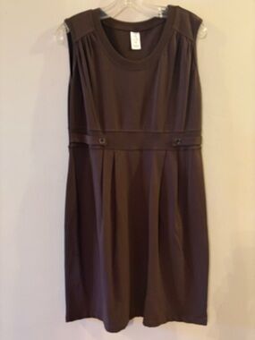 Avon Brown Sleeveless Midi Dress, Sz L.